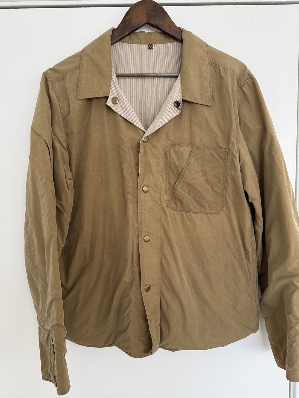 Billy Reid Tan Lightweight Shirt Jacket/ Windbreaker Size M